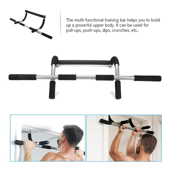 Chin Pull Up Bar Exercise Heavy Duty Doorway Fitness Gym Strength Training