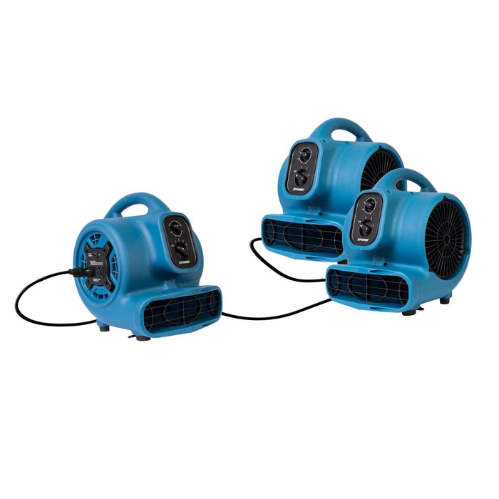 XPOWER P-230AT Air Mover Fan with Built-in Power Outlets