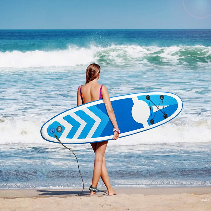 Surfboard Standing Inflatable Paddle Board Surfing w/Removable Fins Beginner SUP