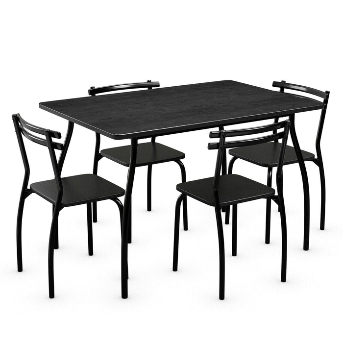 5 Piece Dining Set Table And 4 Chairs Home Kitchen Room Breakfast Furniture