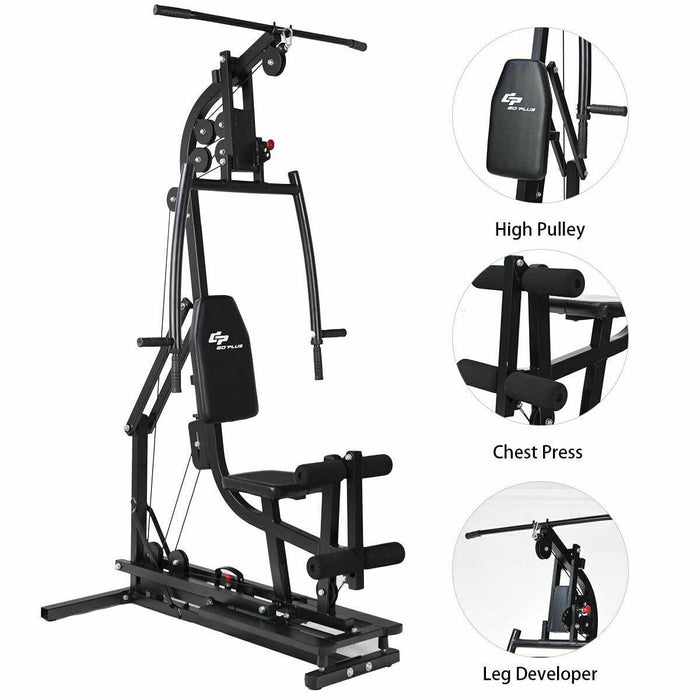 Multifunctional Home Gym Station Workout Machine Body Training Free Weight