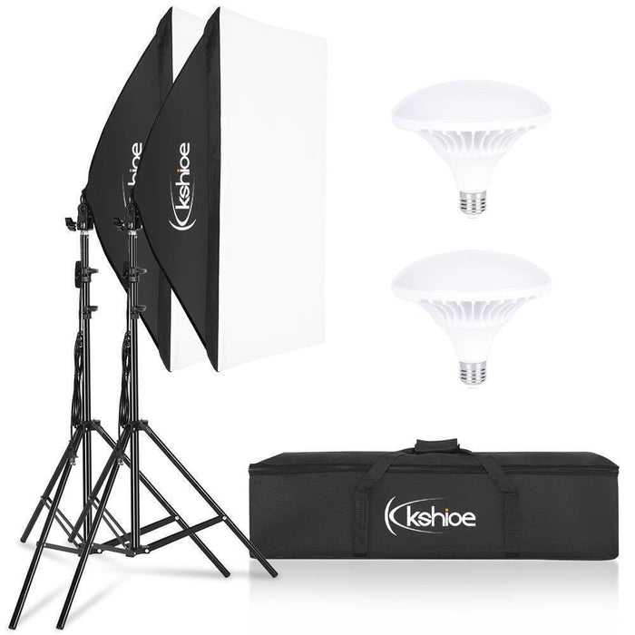 50W Softbox Light Kit Photo Video Studio Photography Stand Continuous Lighting
