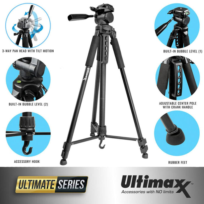 Ultimaxx UM-TR75BK Professional Lightweight Tripod - Black