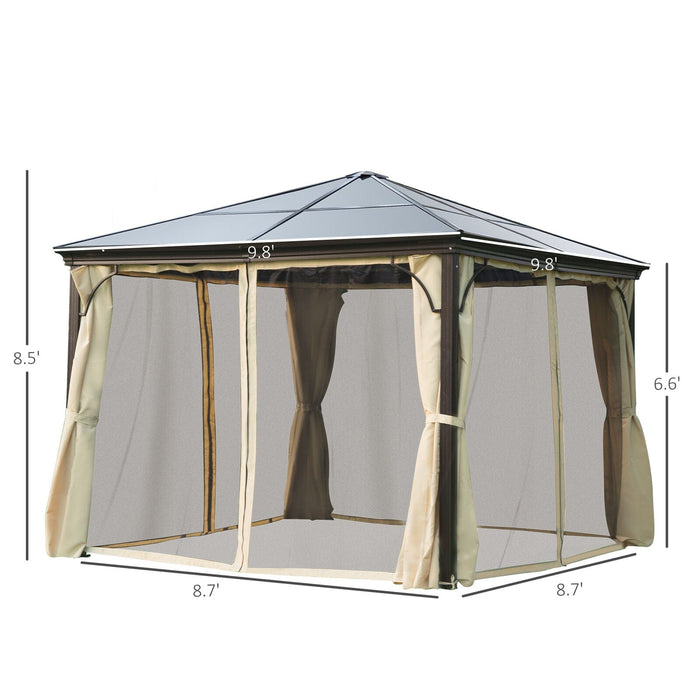 10'x10' Outdoor Patio Canopy Party Gazebo Shelter Hardtop