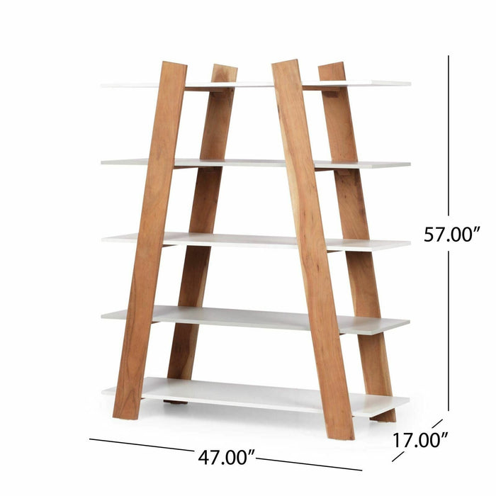 Jahzir Scandinavian Design 5-Shelf Etagere Bookcase