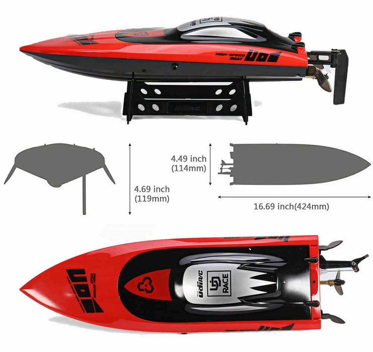 UDIRC UDI010 Brushless 40km/h Remote Control RC Boat - Red