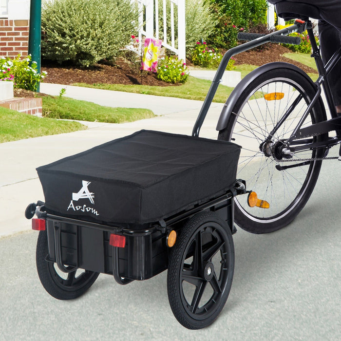 Bicycle Bike Cargo Trailer Steel Carrier Storage Cart Wheel Runner For Shopping