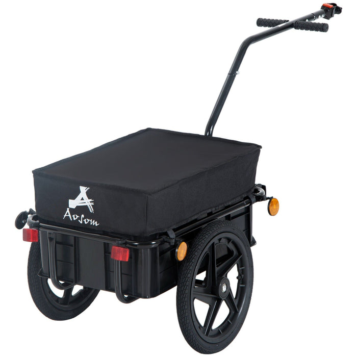 Bicycle Bike Cargo Trailer Steel Carrier Storage Cart Wheel Runner For Shopping