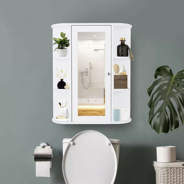 Wooden Over Toilet Cabinet Organizer Storage Bathroom Wall Mount Adjustable