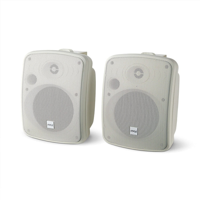 Pyle PDWR54BTW 5.25" 600W Bluetooth Waterproof Powered Outdoor Speakers (Pair)