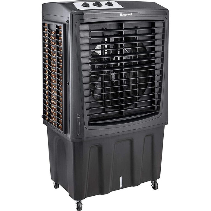 Honeywell Home Outdoor Rated Portable Evaporative Swamp Cooler & Fan, Outdoor-Safe with GFCI Cord, 2800 CFM - Gray