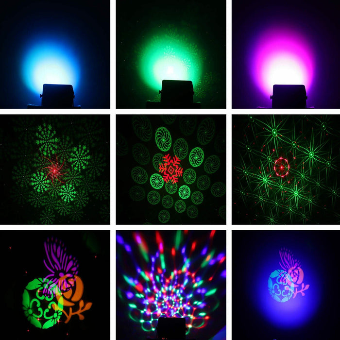 LED Pattern Disco Ball Magic Stage Light RGB DMX Effect DJ Party Light w/Remote