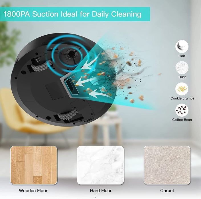 Robot Vacuum 1800Pa 11" Self-Charging, Alexa/Google/APP，6D Collision, Lefant M20