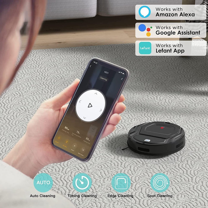 Robot Vacuum 1800Pa 11" Self-Charging, Alexa/Google/APP，6D Collision, Lefant M20