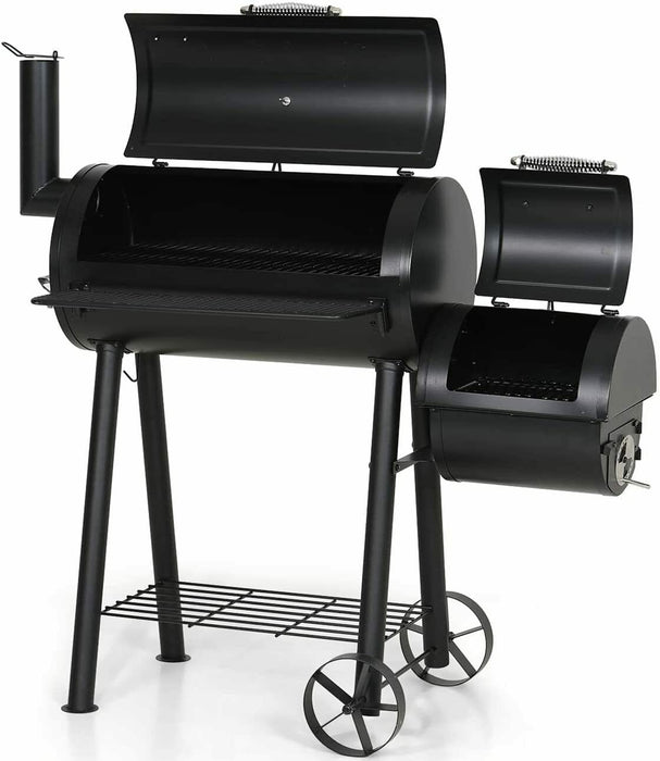 BBQ Grill Charcoal Offset Smoker Pit Outdoor Cooker Barbecue Tools Portable
