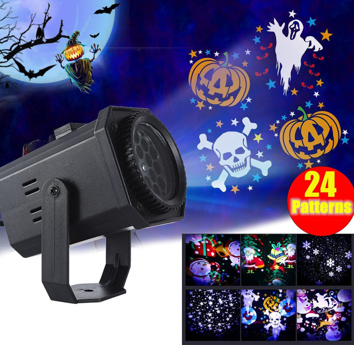 Christmas and Halloween Holiday LED Laser Light Projector House Landscape