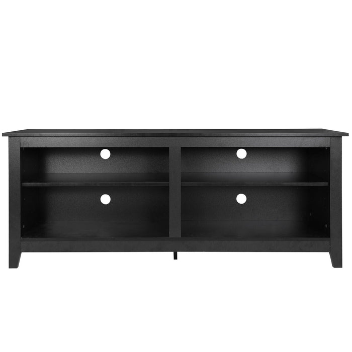 Black TV Stand Cabinet for 65 inch TV with Storage Console Table for Living Room
