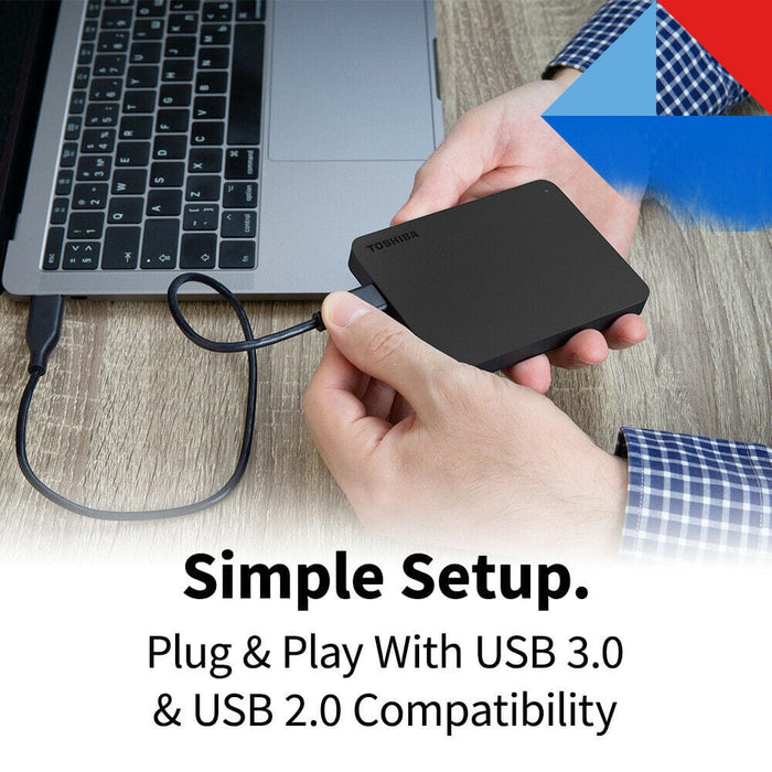 Toshiba External Hard Drive 2TB, Portable Canvio Basics USB 3.0, Black
