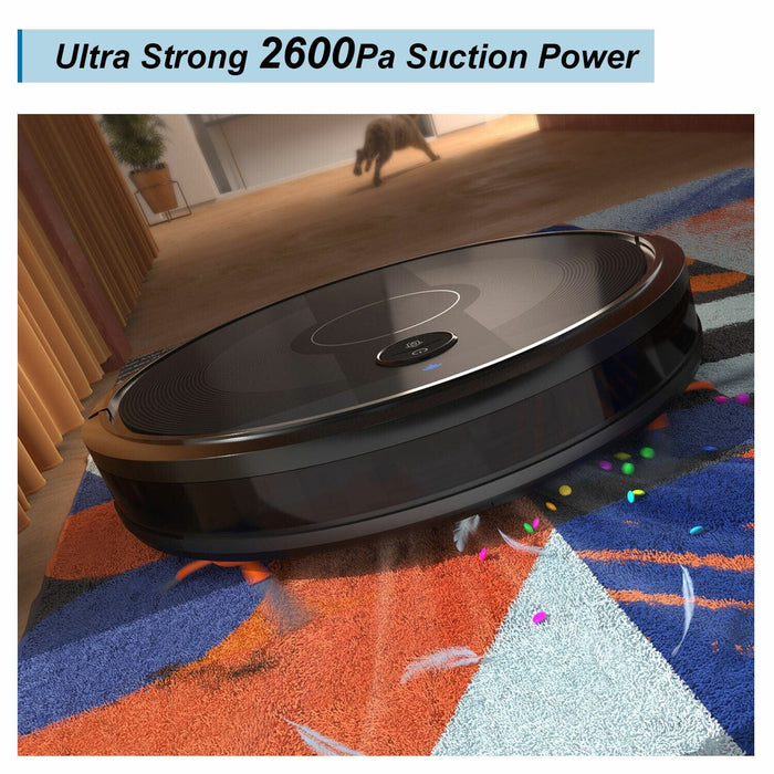 Robot Vacuum Cleaner with Mapping Technology, 2600Pa Robotic Vacuum Ultra-Slim