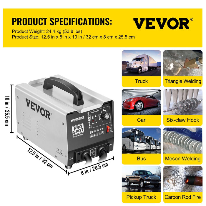 VEVOR Spot Dent Puller Machine 1.8KW Welder 5 Modes Car Body Dent Remover Tool