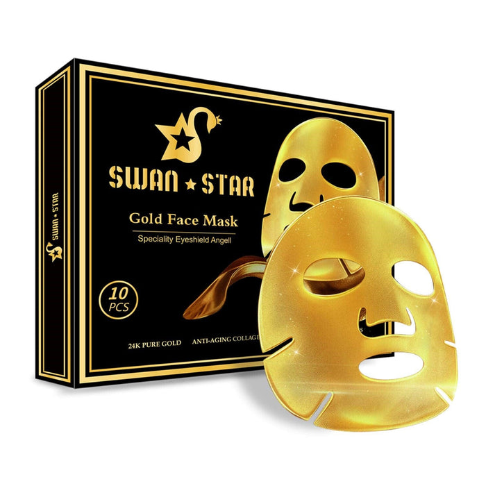 10Pack 24k Gold Face Mask Collagen Gel Mask Anti Aging Firming Christmas Gift