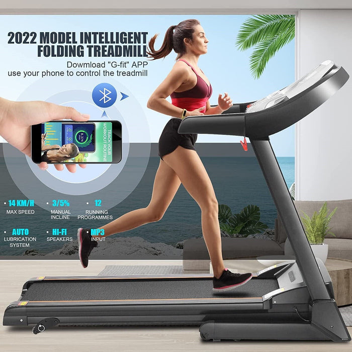 Treadmill Electric for Home 3.25HP Running Machine with Incline & Shock Absorber