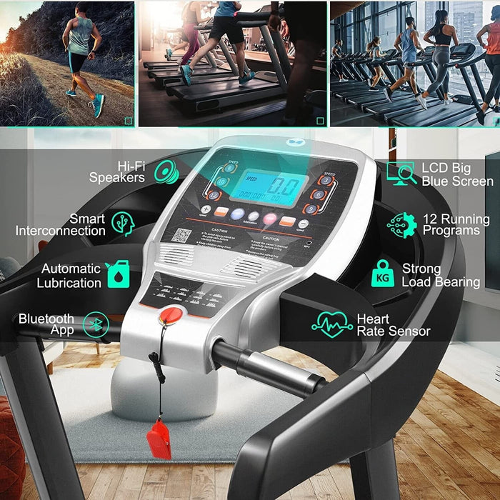 Treadmill Electric for Home 3.25HP Running Machine with Incline & Shock Absorber