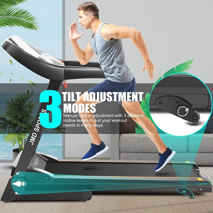 Treadmill Electric for Home 3.25HP Running Machine with Incline & Shock Absorber