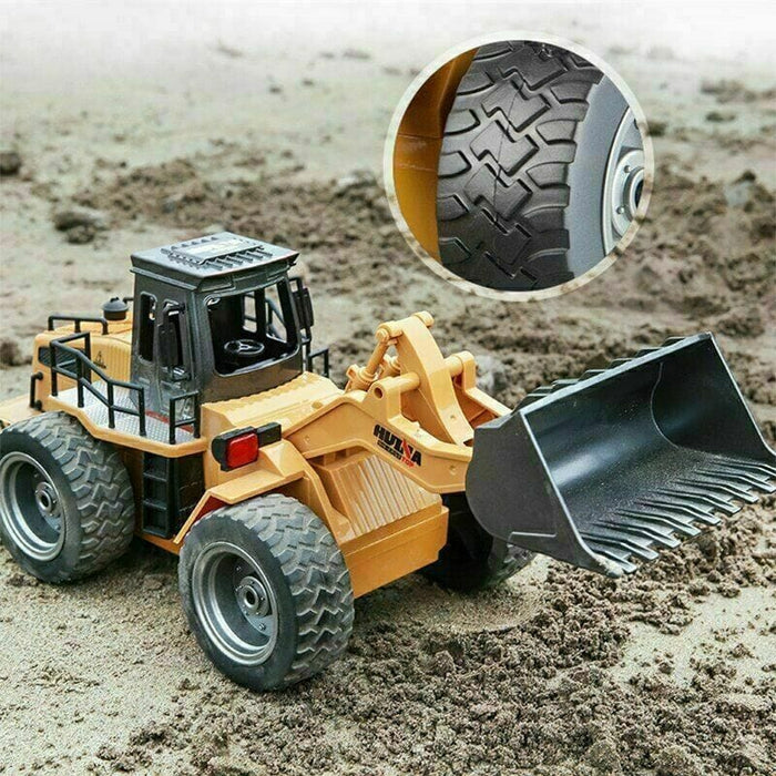 Remote Control Bulldozer Alloy Truck 6 Channel 2.4G 4WD RC Model Kids Toys Gifts