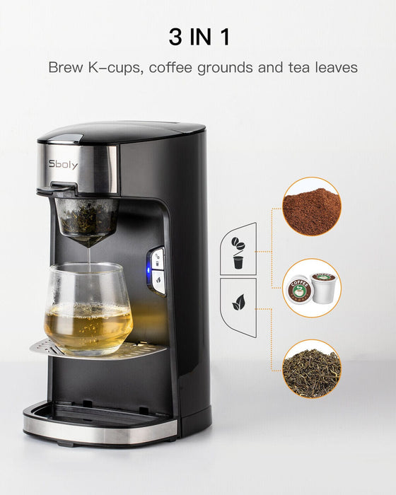 Coffee Machine Coffee Maker for K Cup, Ground Coffee and Tea Leaf, Coffee Brewer
