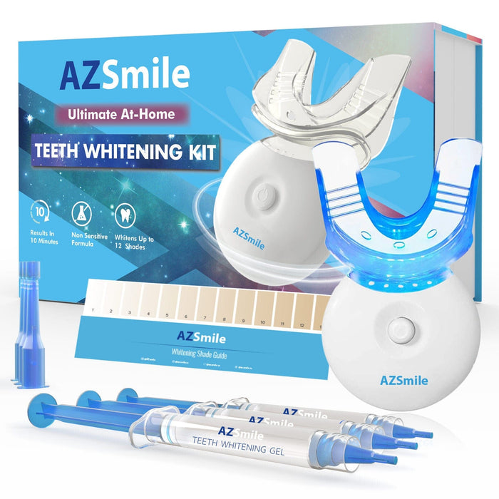Teeth Whitening Kit at Home Light Tray FDA Gel Coffee Stain Removal