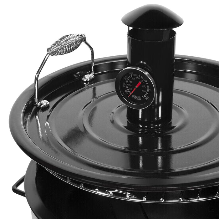 Barrel Smoker BBQ Grill Multi-Function Charcoal Pizza Oven Fire Pit