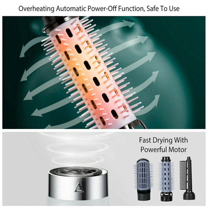 Hair Blow Dryer Volumizer Straightener Curler Comb Hot Air Brush 3 in 1