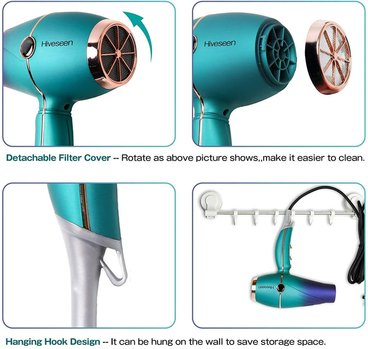 Professional Salon Hair Dryer 2300W, Powerful AC Motor Blow Dryer with Negative