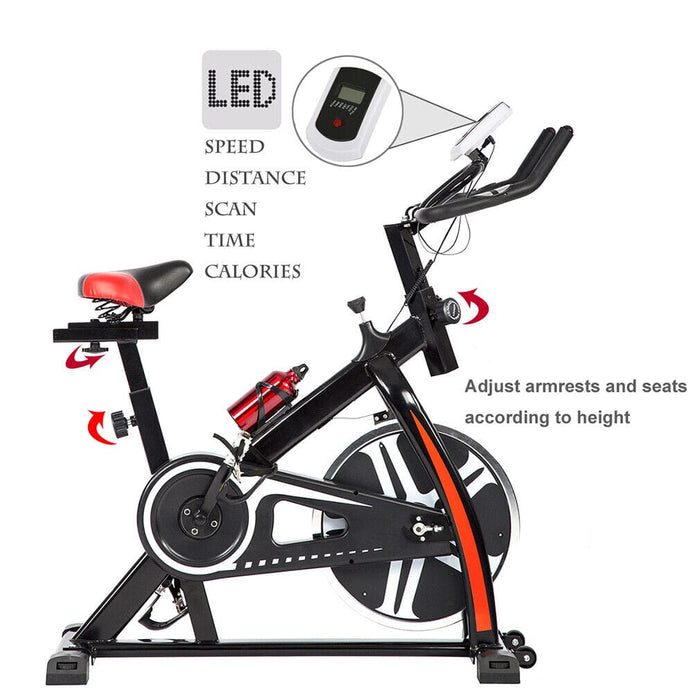 Black Bicycle Cycling Fitness Exercise Stationary Bike Cardio Home Indoor