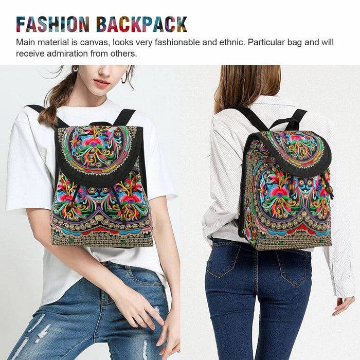 Handmade Vintage Women Backpack Purse Shoulder Rucksack Handbag Small Travel Bag