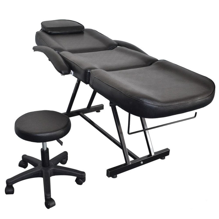 73" Adjustable Massage Table Bed Chair w/Stool Beauty Spa Tattoo Salon Equipment