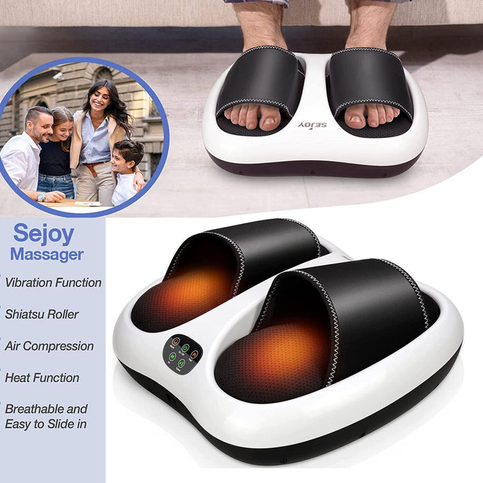 Foot Massager Machine with Heat Shiatsu Vibration Feet Massager Home Use Relax