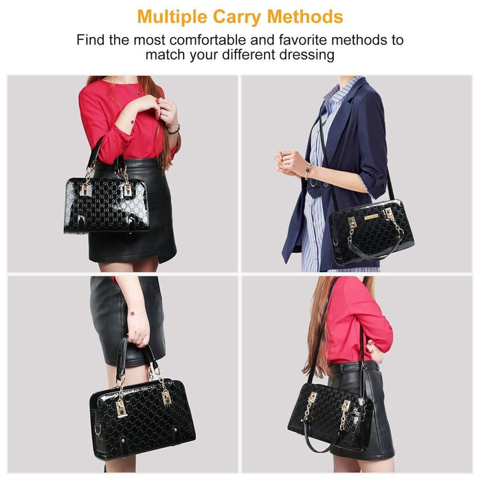 Women Fashion Leather Handbag Lady Purses Tote Shoulder & Crossbody Satchel Bag