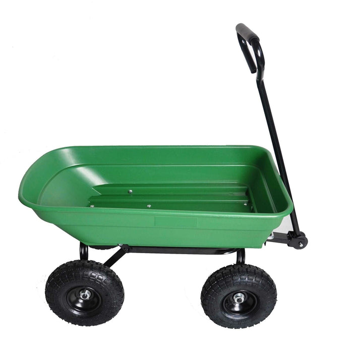 Yard Dump Garden Cart Lawn Wagon Utility Wheel Barrow Outdoor Heavy Duty Tool
