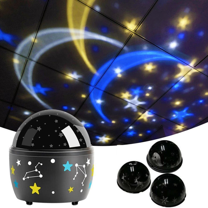 4 in 1 LED USB Star Ocean Snowflake Projector Elk Starry Light Xmas Night Lamp