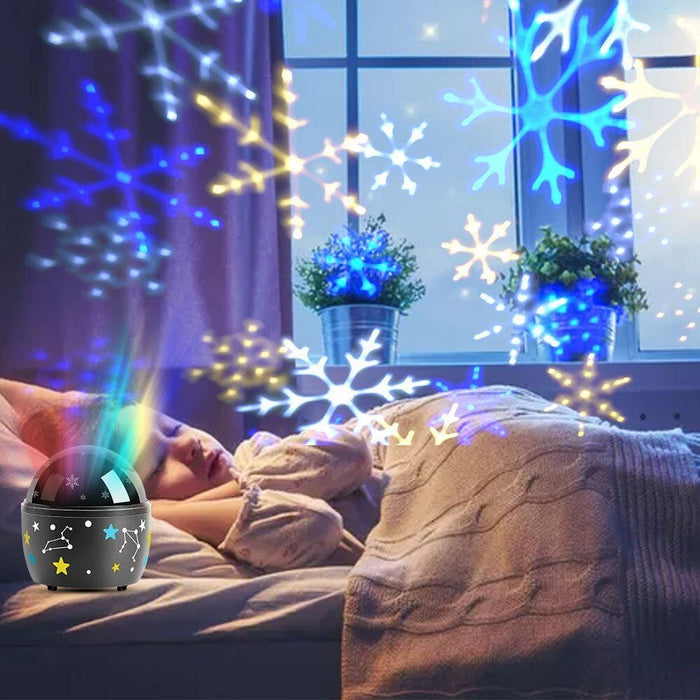 4 in 1 LED USB Star Ocean Snowflake Projector Elk Starry Light Xmas Night Lamp