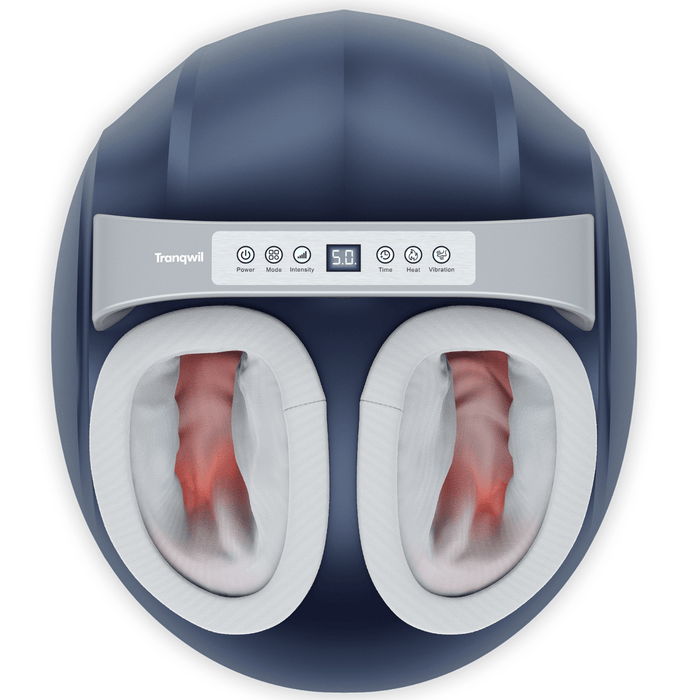 Tranqwil Foot Massager Machine with Deep Tissue Massage Heat | Grey