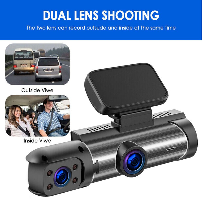 1080P Dual Lens Car DVR Dash Cam Video Recorder G-Sensor