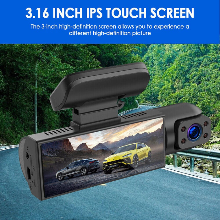 1080P Dual Lens Car DVR Dash Cam Video Recorder G-Sensor