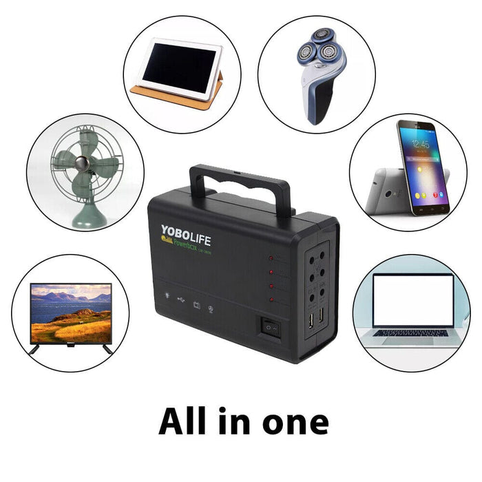 Portable Power Station Solar Generator Panel Power Bank Outlet Camping Emergency