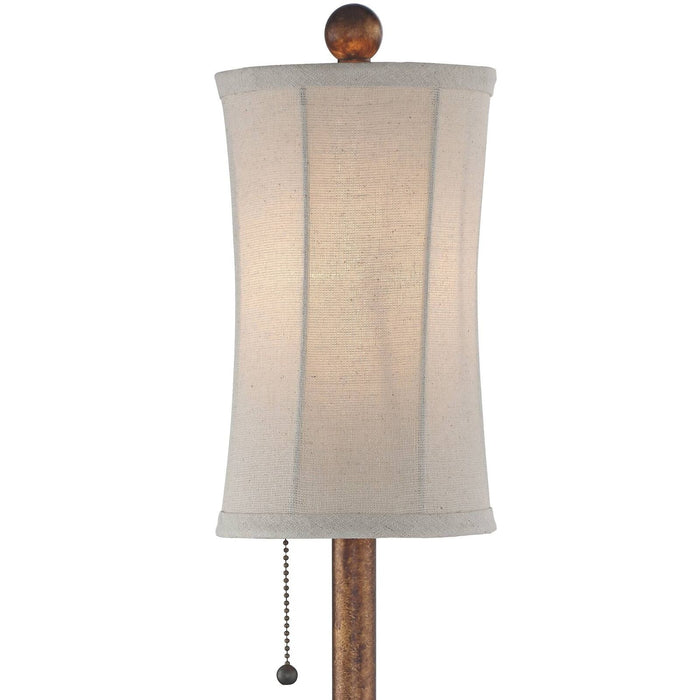 Traditional Buffet Table Lamps Set of 2 Wood Fabric for Living Room Bedroom