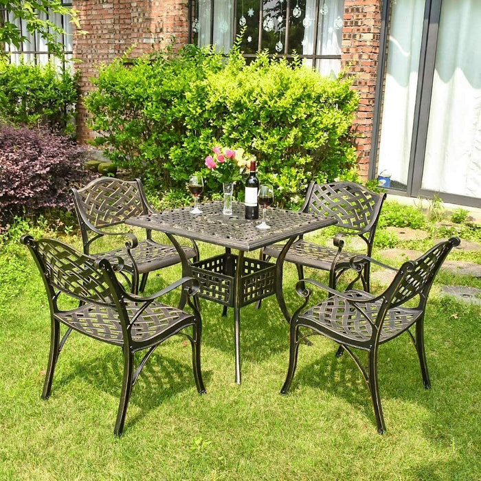 Outdoor Dining Set 5 Piece Patio Furniture Set Deck Porch Table And Chairs Set
