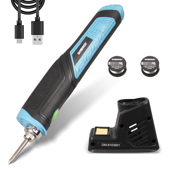 Cordless Soldering Iron Recharge Soldering Station Solder Kit with LED