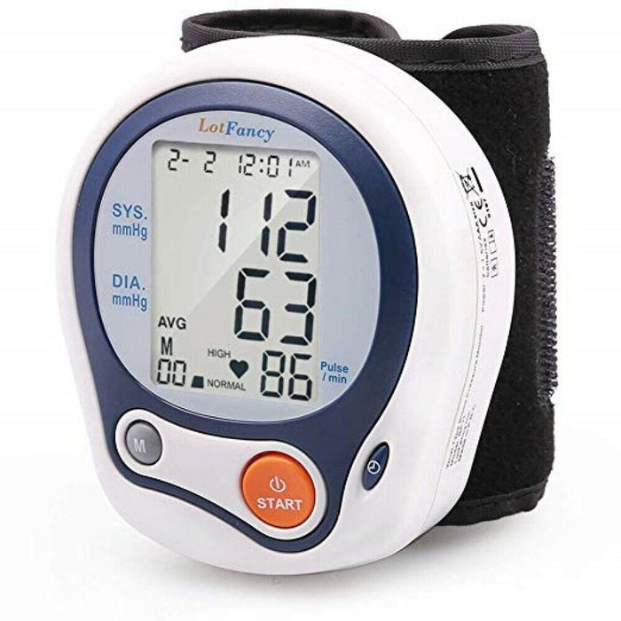 Automatic Wrist Blood Pressure Monitor BP Cuff Gauge Machine